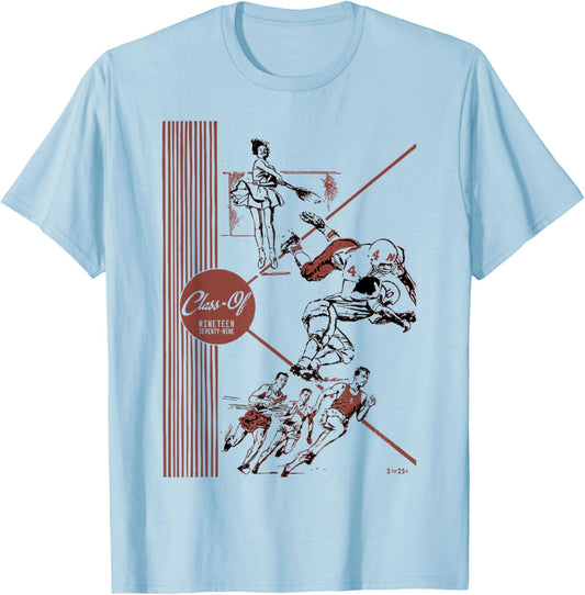 Class of 1979 Old School Retro Vintage Nostalgia Gen X Best T-Shirt - T-Shirt | Light Blue