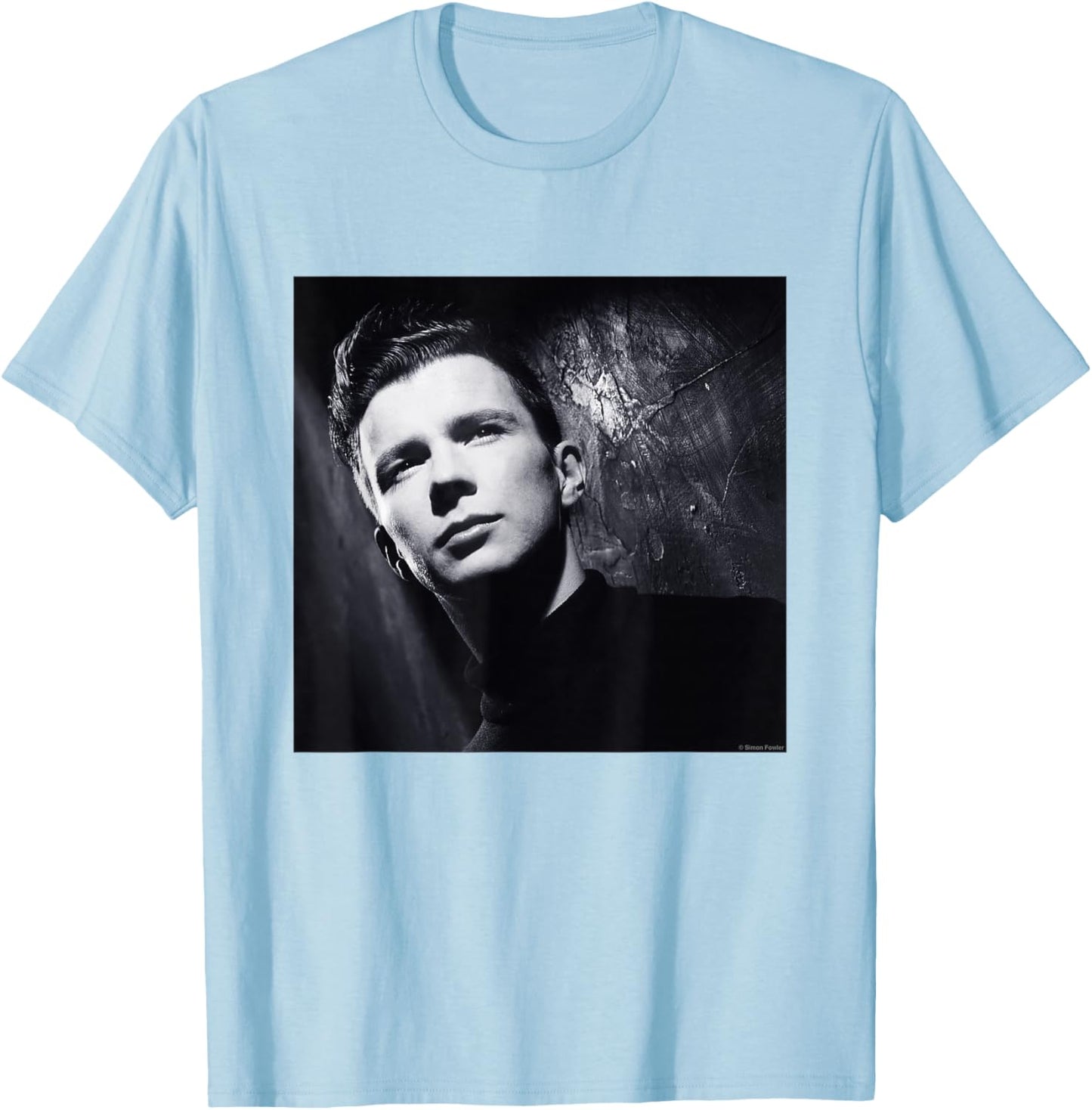 Rick Astley Portrait By Simon Fowler T-Shirt - T-Shirt | Light Blue