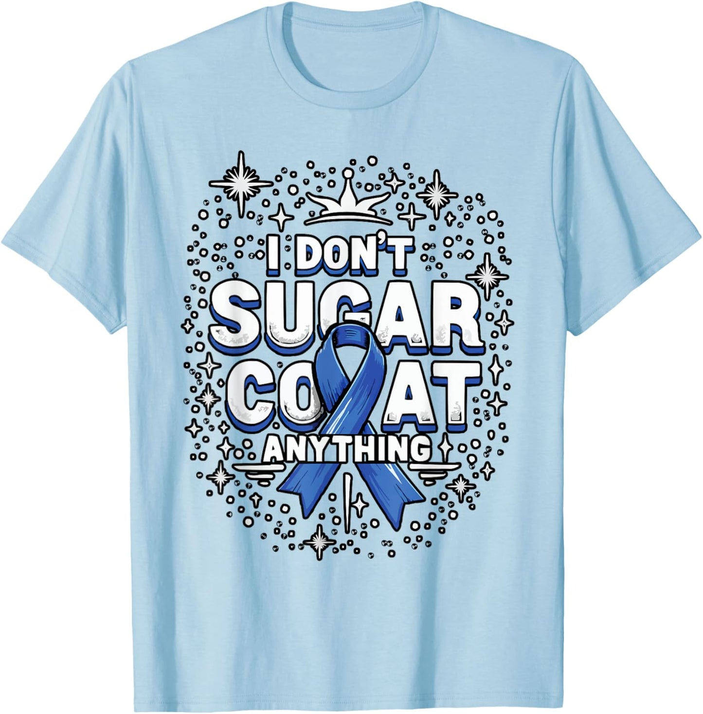 Type 1 Diabetes Awareness Insulin Pancreas Diabetic T1D T-Shirt - T-Shirt | Light Blue