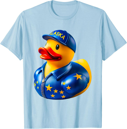 Alaska Rubber Duck Ducky Duckie Alaskan Pride Souvenir T-Shirt - T-Shirt | Light Blue