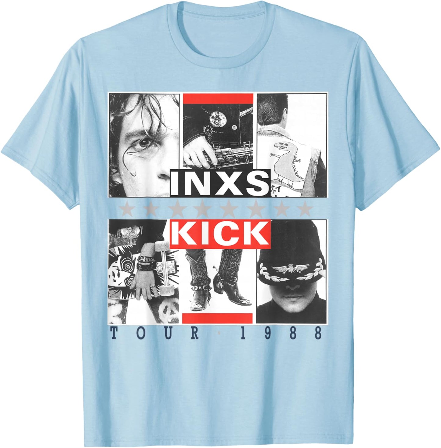 INXS – Kick Inner Cover T-Shirt - T-Shirt | Light Blue