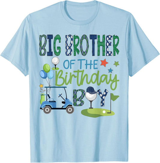 Big Brother Of The Birthday Boy Hole in One Golf Sport T-Shirt - T-Shirt | Light Blue