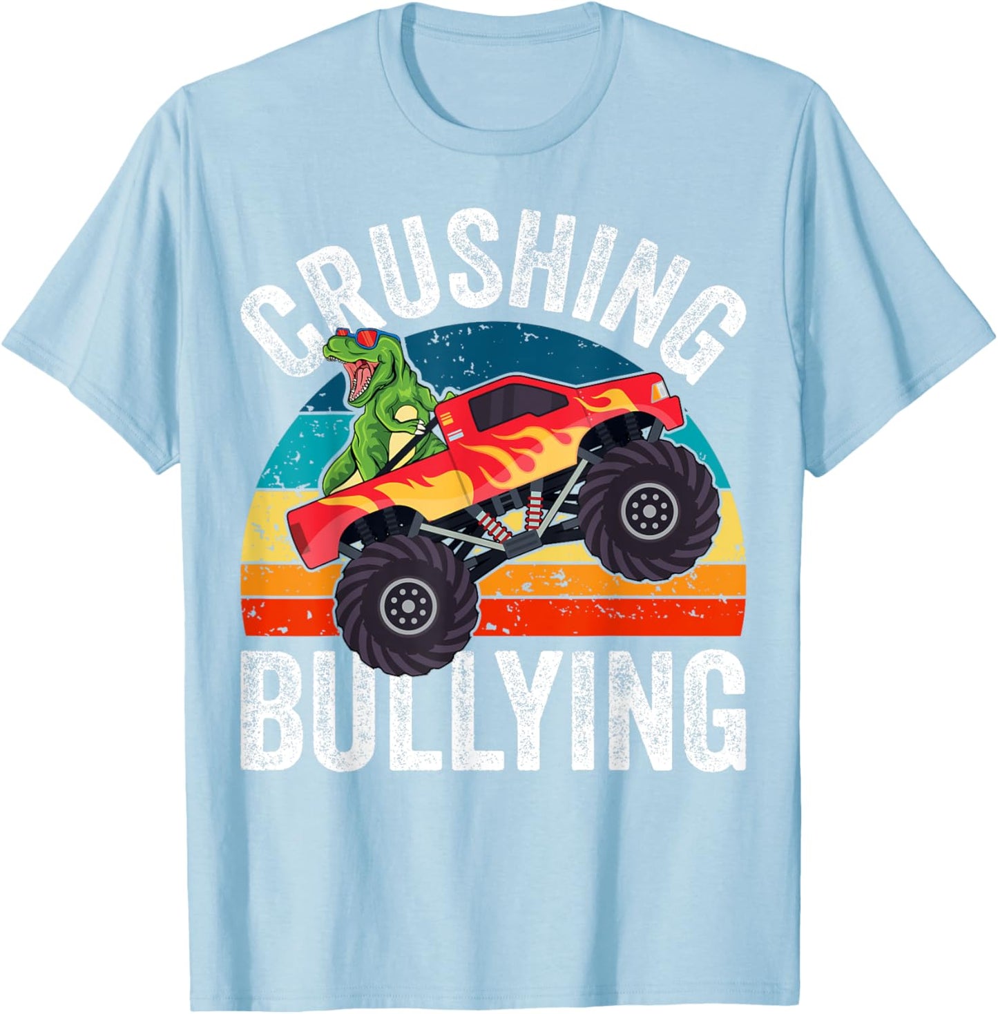 Crushing Bullying Monster Truck Kids Unity Day Orange T-Shirt - T-Shirt | Light Blue