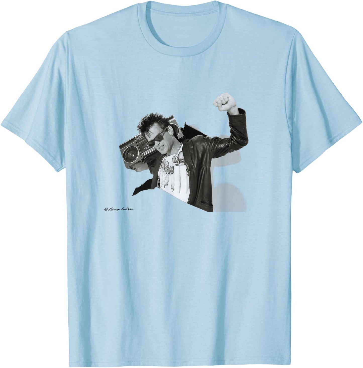 Dee Dee King Bassist Of The Ramones By George DuBose T-Shirt - T-Shirt | Light Blue