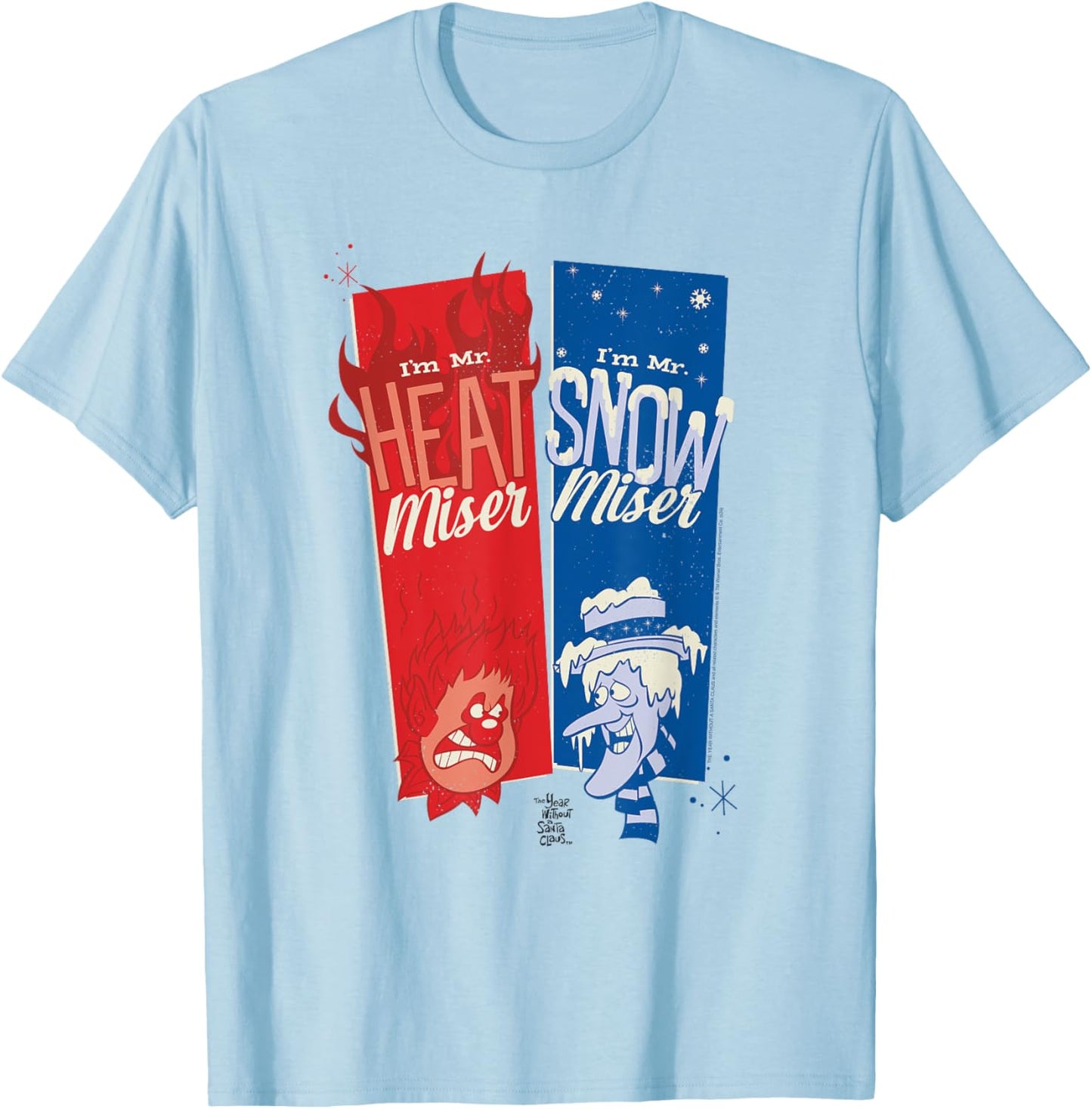 Year Without a Santa Claus Heat Snow Miser Christmas T-Shirt - T-Shirt | Light Blue