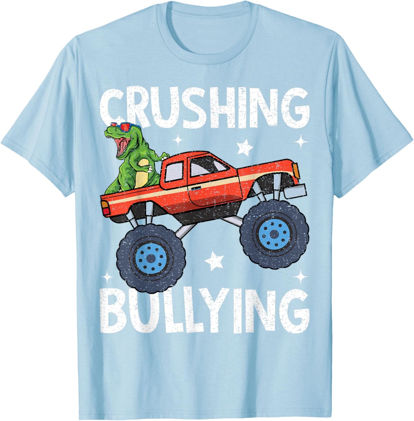 Crushing Bullying Monster Truck Kids Unity Day Orange T-Shirt - T-Shirt | Light Blue