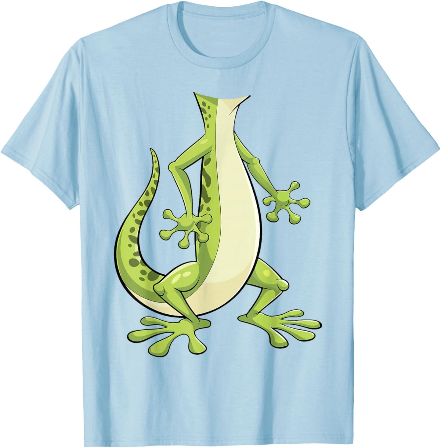 Gecko Shirt Adult Kids Men Women Green Lizard Costume T-Shirt - T-Shirt | Light Blue