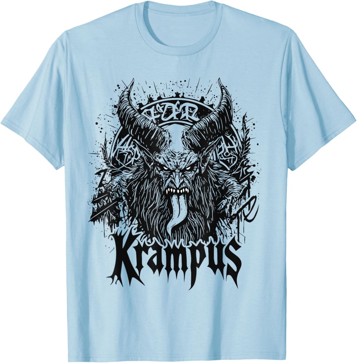 Kramperl Perchten Santa's Helper Christmas Demon Krampus T-Shirt - T-Shirt | Light Blue