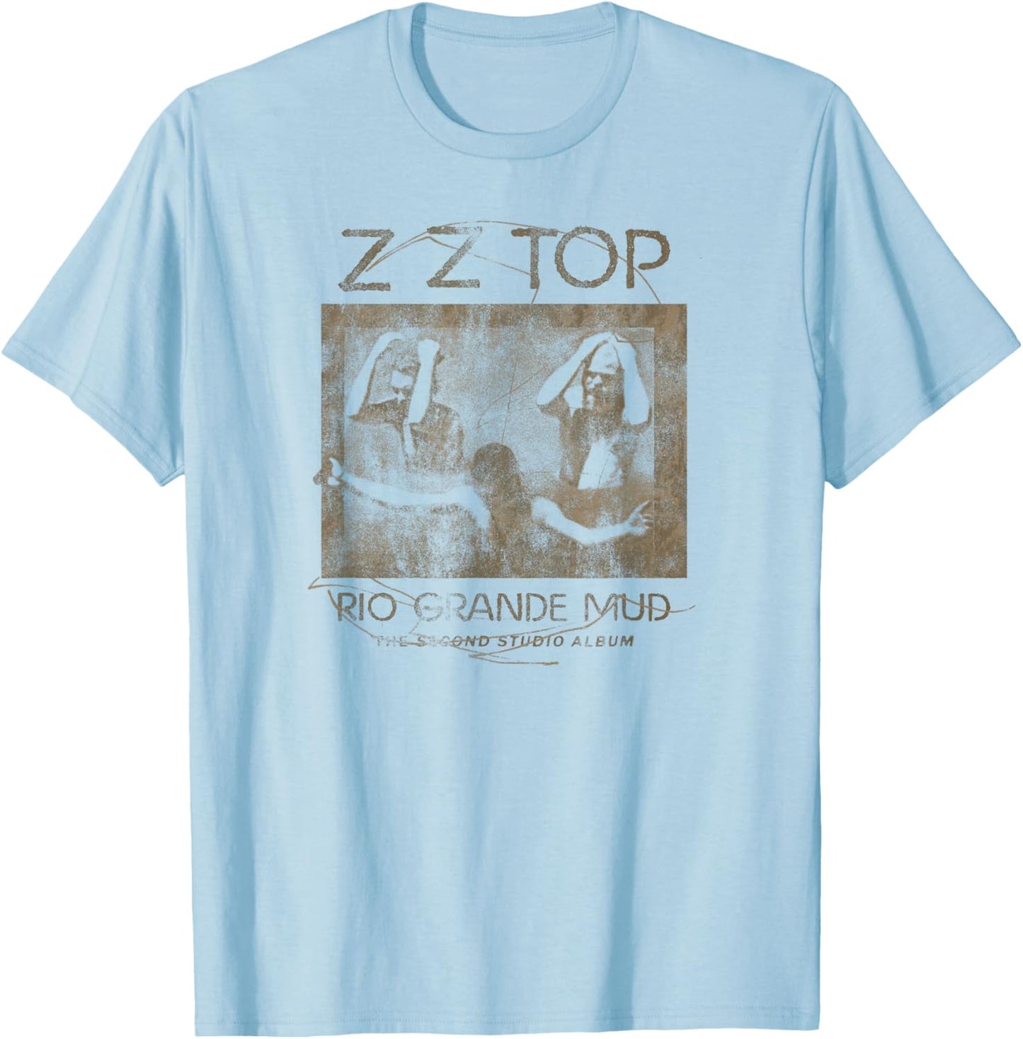 ZZ Top Rio Grande Mud T-Shirt - T-Shirt | Light Blue