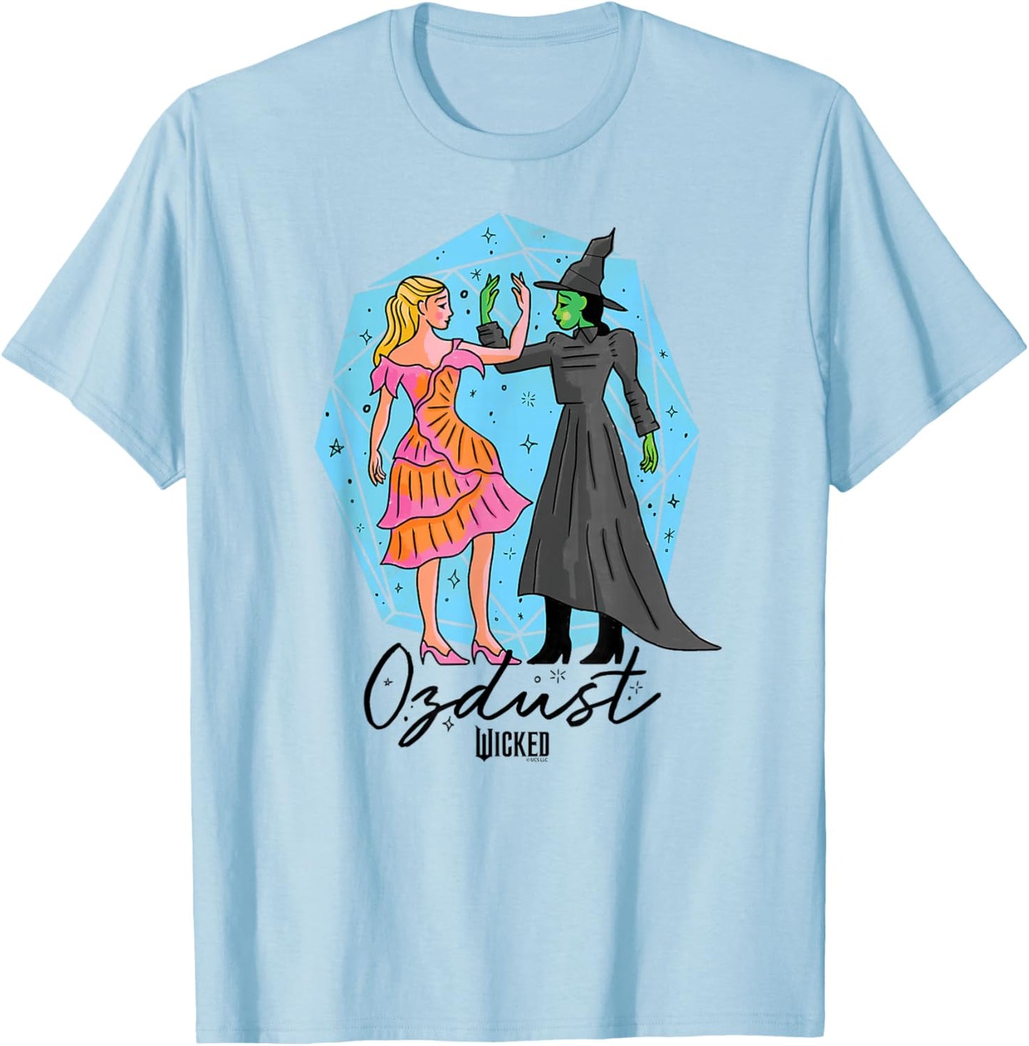 Wicked Glinda & Elphaba Ozdust T-Shirt - T-Shirt | Light Blue