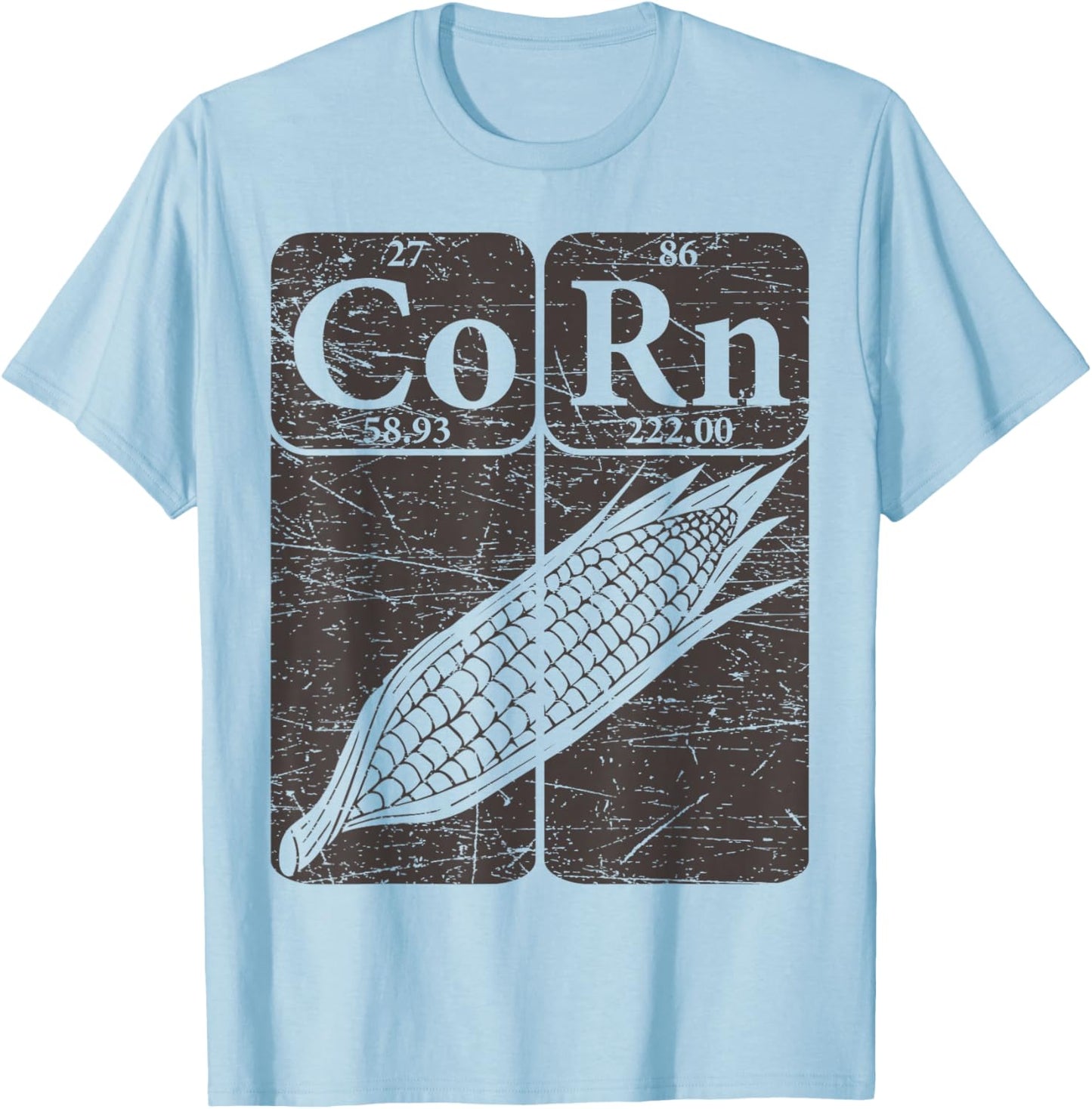 Corn Periodic Table Elements Corn Lover Retro Sweet Corn T-Shirt - T-Shirt | Light Blue