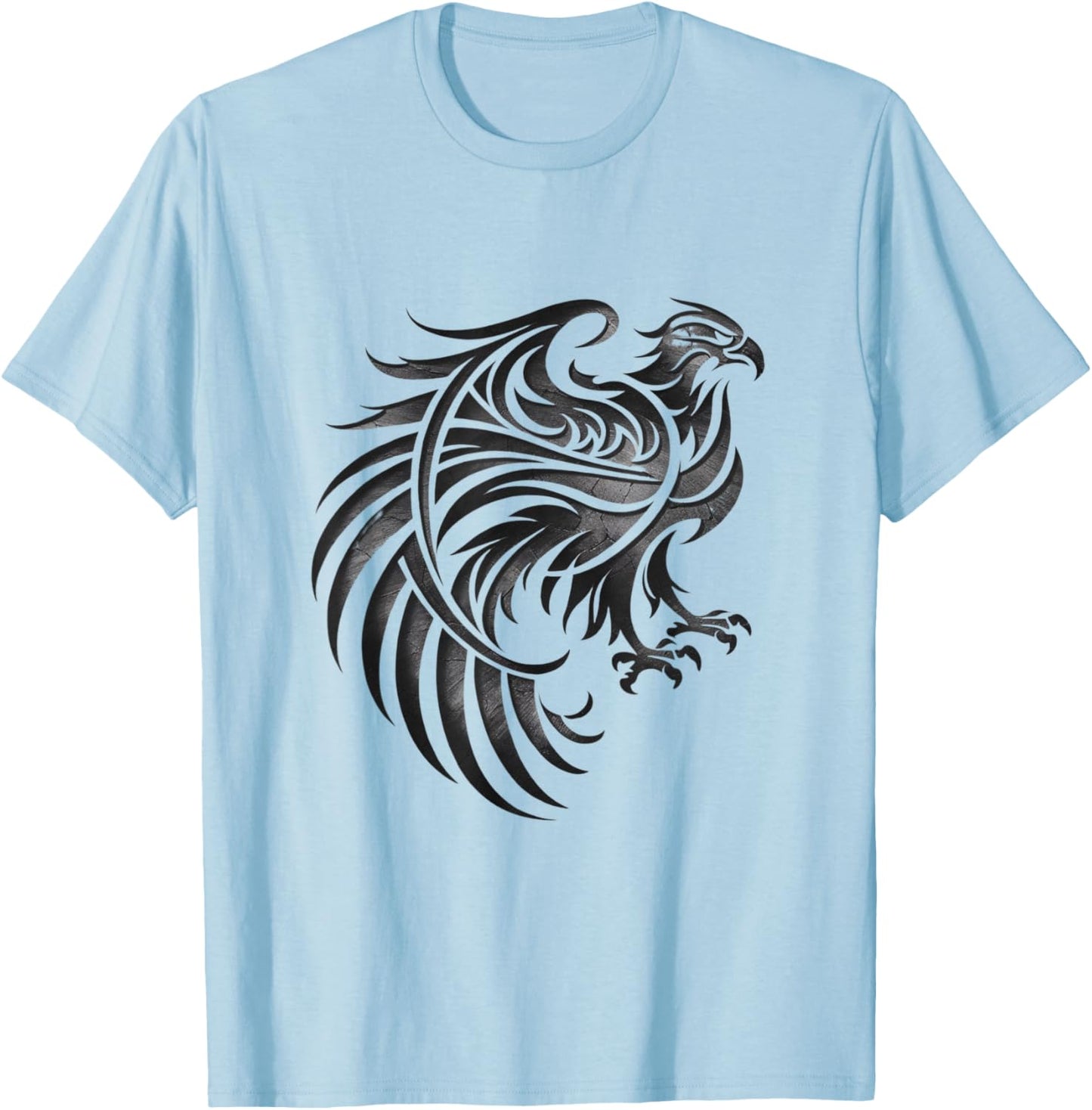 Tribal Phoenix Tattoo T-Shirt - T-Shirt | Light Blue