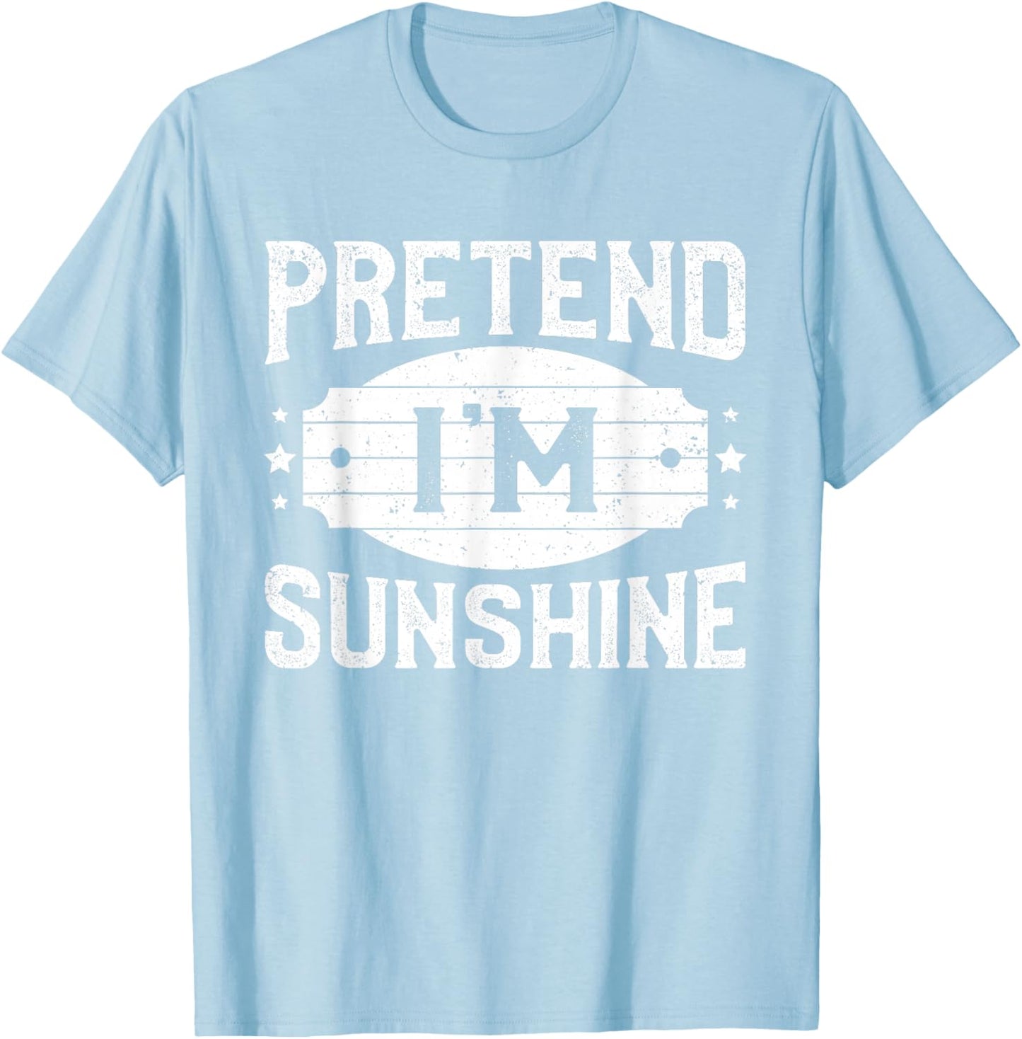 Pretend I'm Sunshine Matching Costume Lazy Halloween Party T-Shirt - T-Shirt | Light Blue
