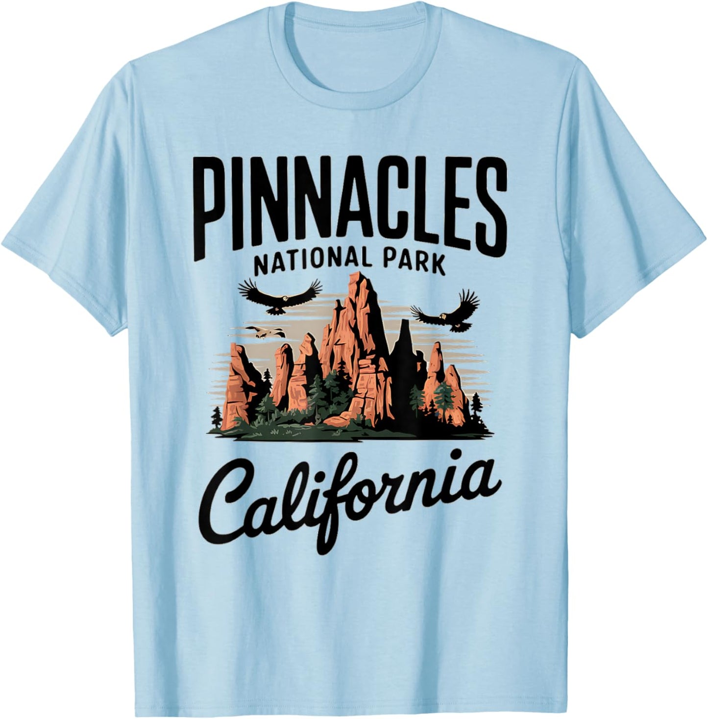 Pinnacles National Park California Adventure T-Shirt - T-Shirt | Light Blue