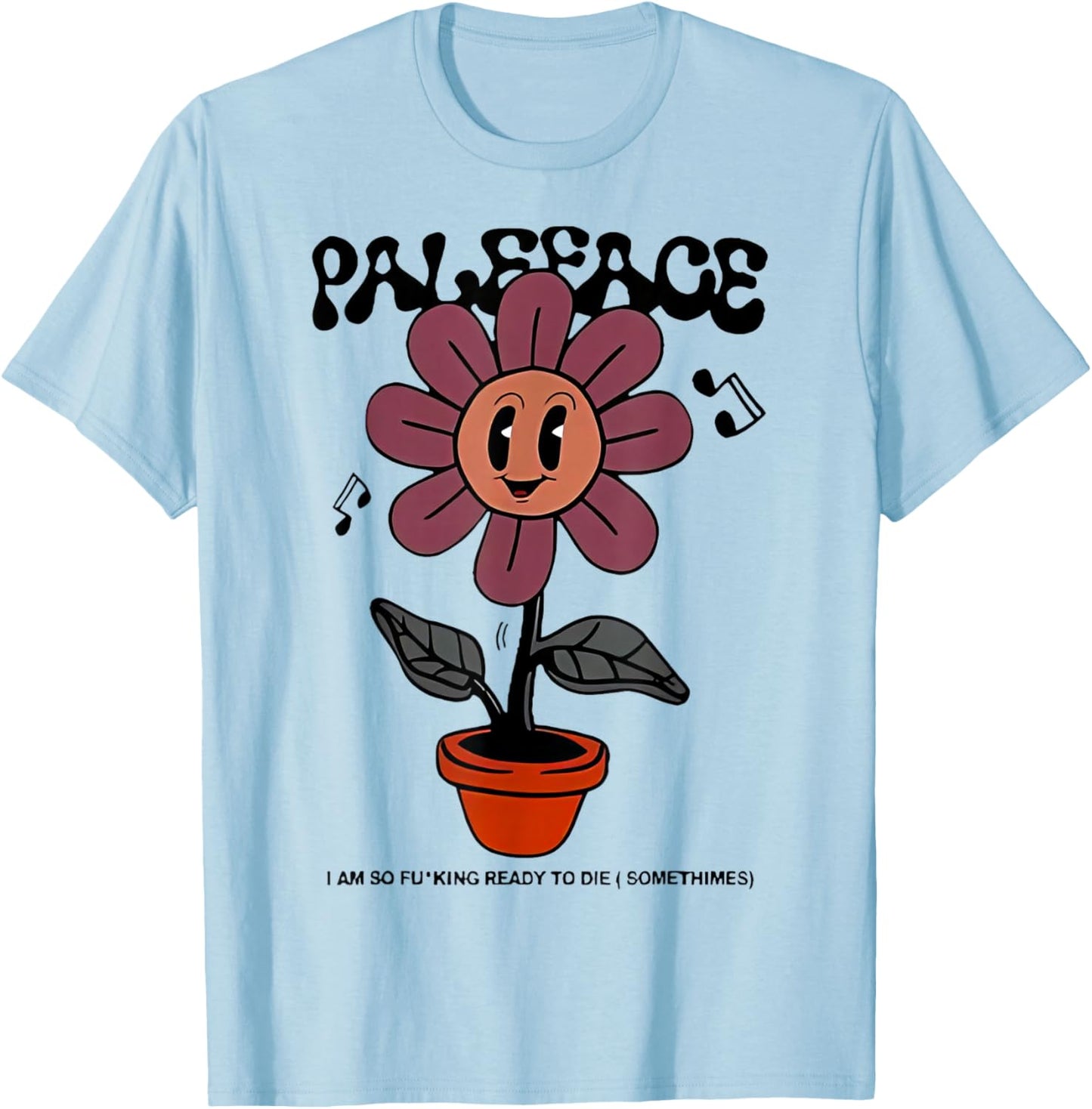 Top Paleface Swiss Flower Tour T-Shirt - T-Shirt | Light Blue