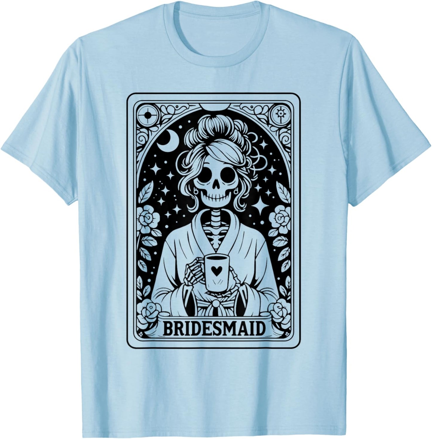 Bridesmaid Tarot Card Coven Bride Gothic Bachelorette Party T-Shirt - T-Shirt | Light Blue