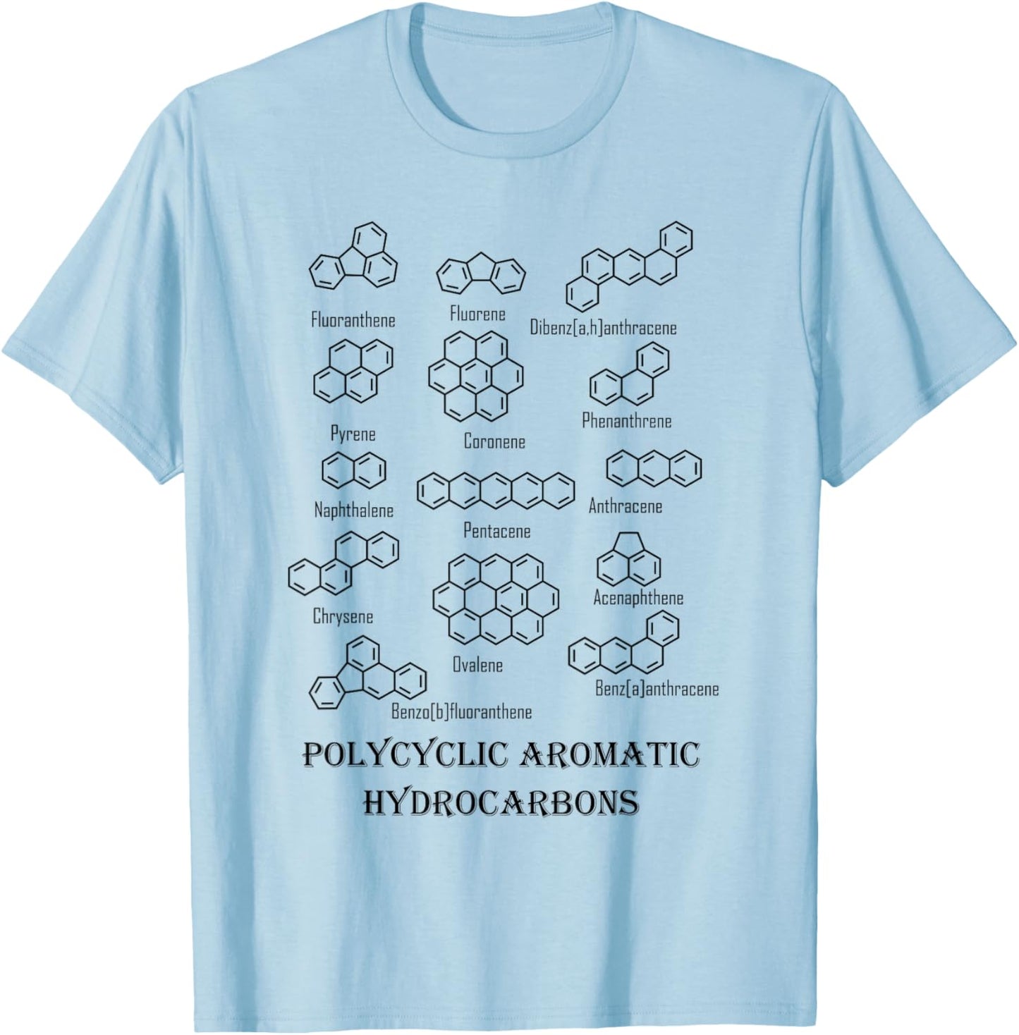 Polycyclic Aromatic Hydrocarbons PAH T-Shirt - T-Shirt | Light Blue