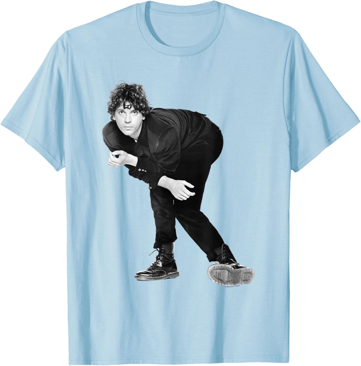 INXS Singer Michael Hutchence by Simon Fowler T-Shirt - T-Shirt | Light Blue