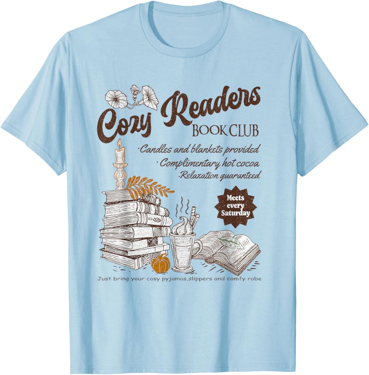 Cozy Readers Book Club Cozy Girl Book Club T-Shirt - T-Shirt | Light Blue