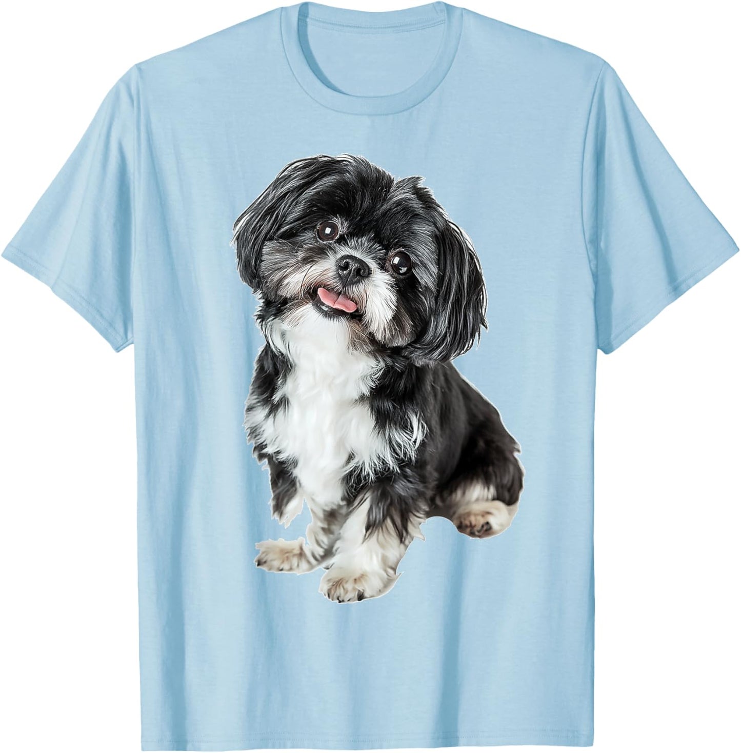 Shih Tzu Dog Motif Pet Artwork Shih Tzu Men Women Kids T-Shirt - T-Shirt | Light Blue
