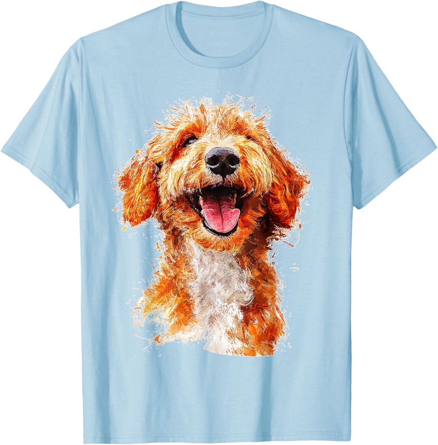 Labradoodle Dog Motif Pet Artwork Labradoodle Men Women Kids T-Shirt - T-Shirt | Light Blue