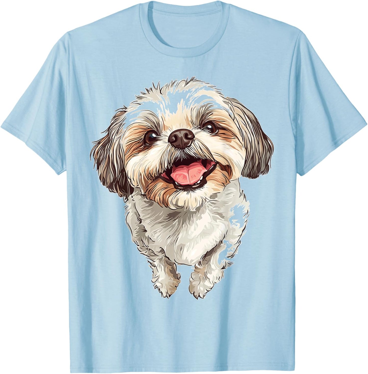 Shih Tzu Dog Graphic Pet Artwork Shih Tzu Men Women Kids T-Shirt - T-Shirt | Light Blue