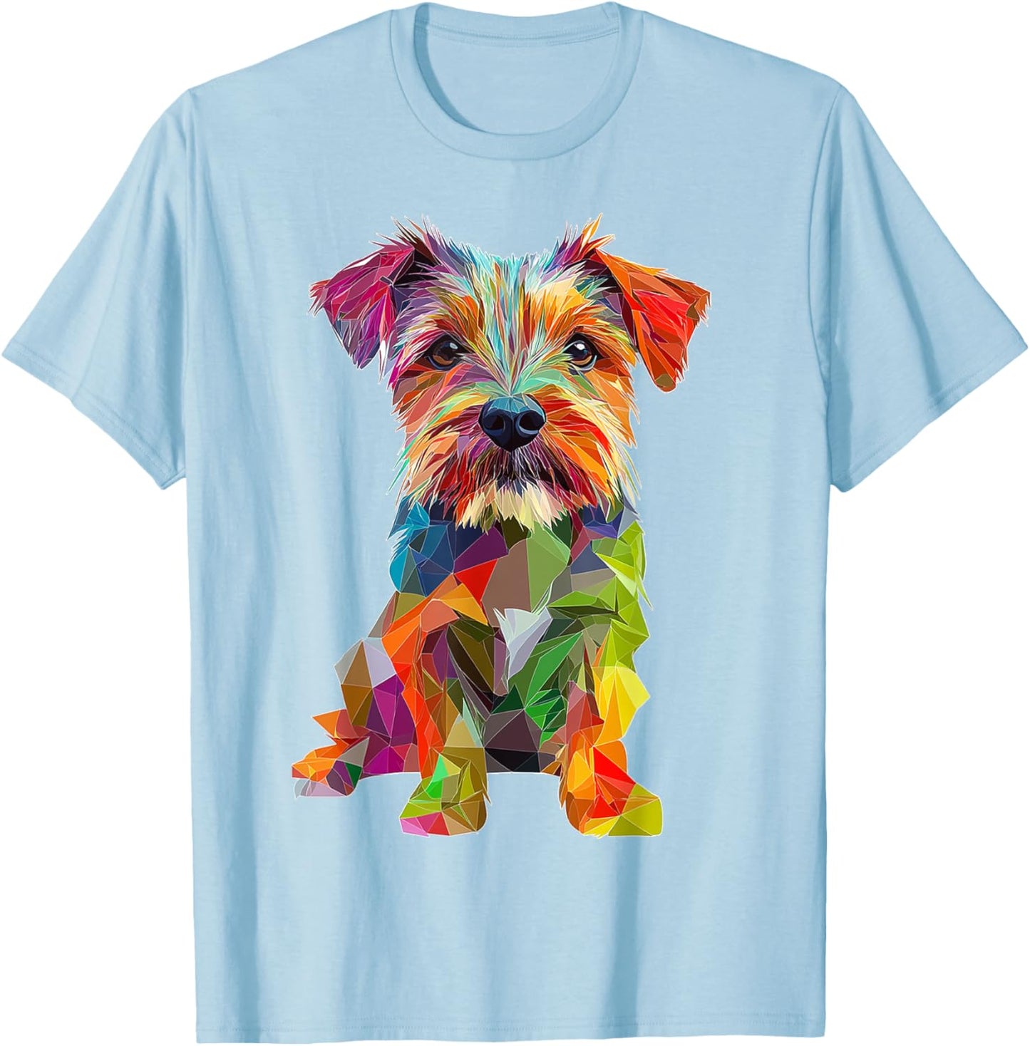 Norfolk Terrier Dog Pet Artwork Colorful Norfolk Terrier Men Women Kids T-Shirt - T-Shirt | Light Blue