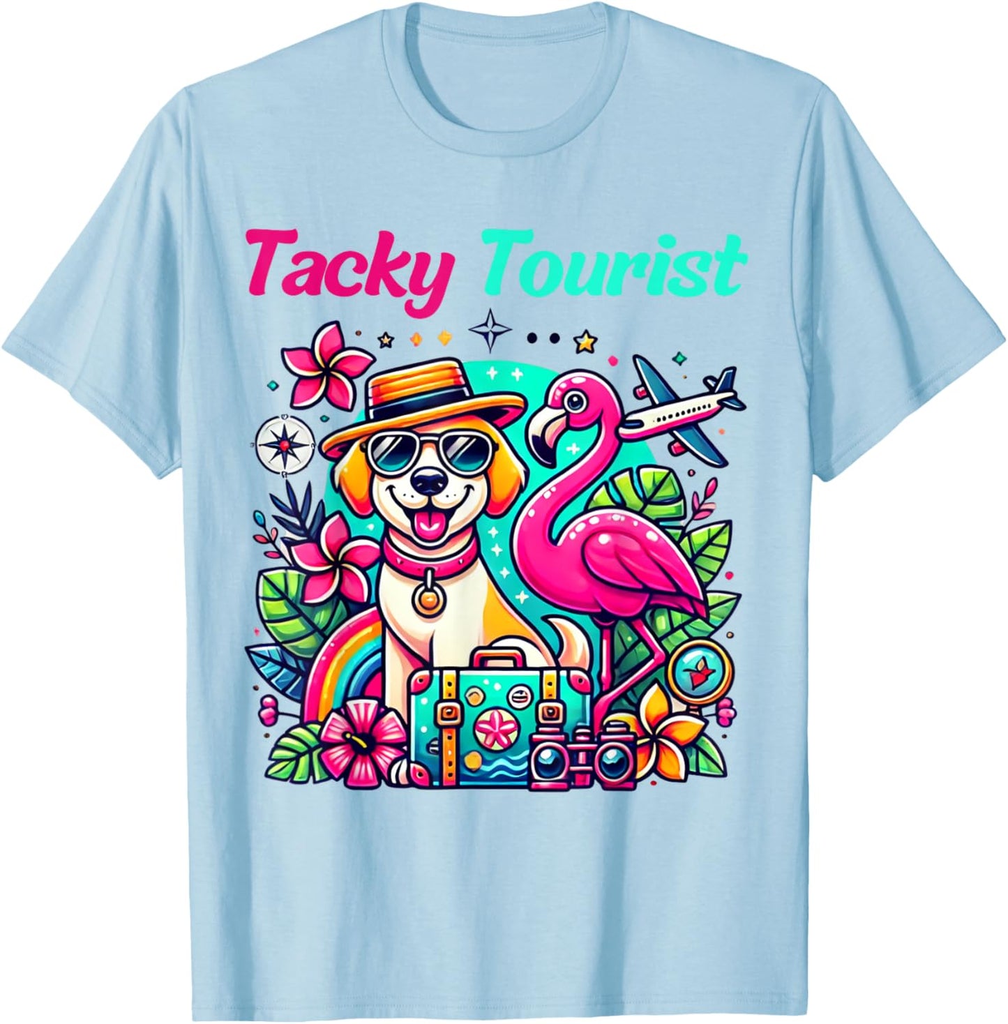 Vacay Tacky Tourist Outfit Wacky Cruise Costume Idea Tacky T-Shirt - T-Shirt | Light Blue