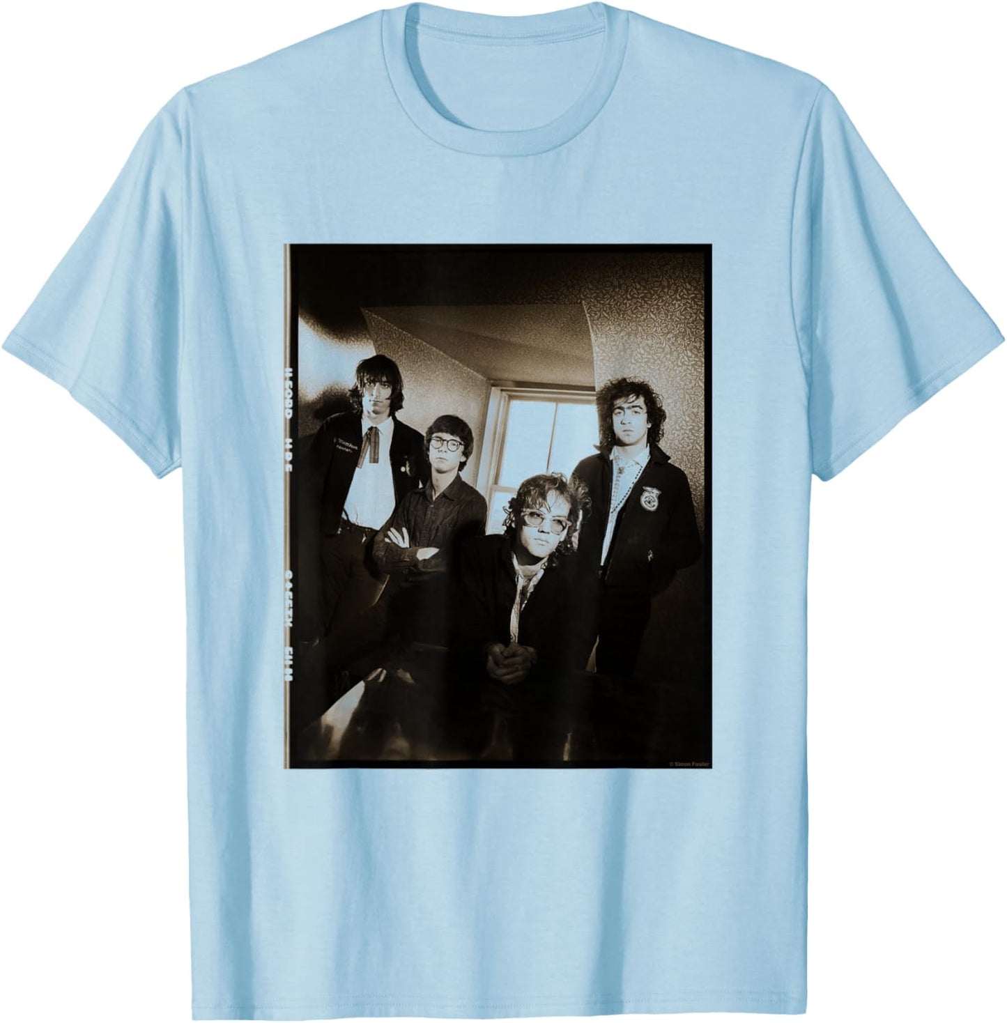 REM 1981 Band Photo By Simon Fowler T-Shirt - T-Shirt | Light Blue