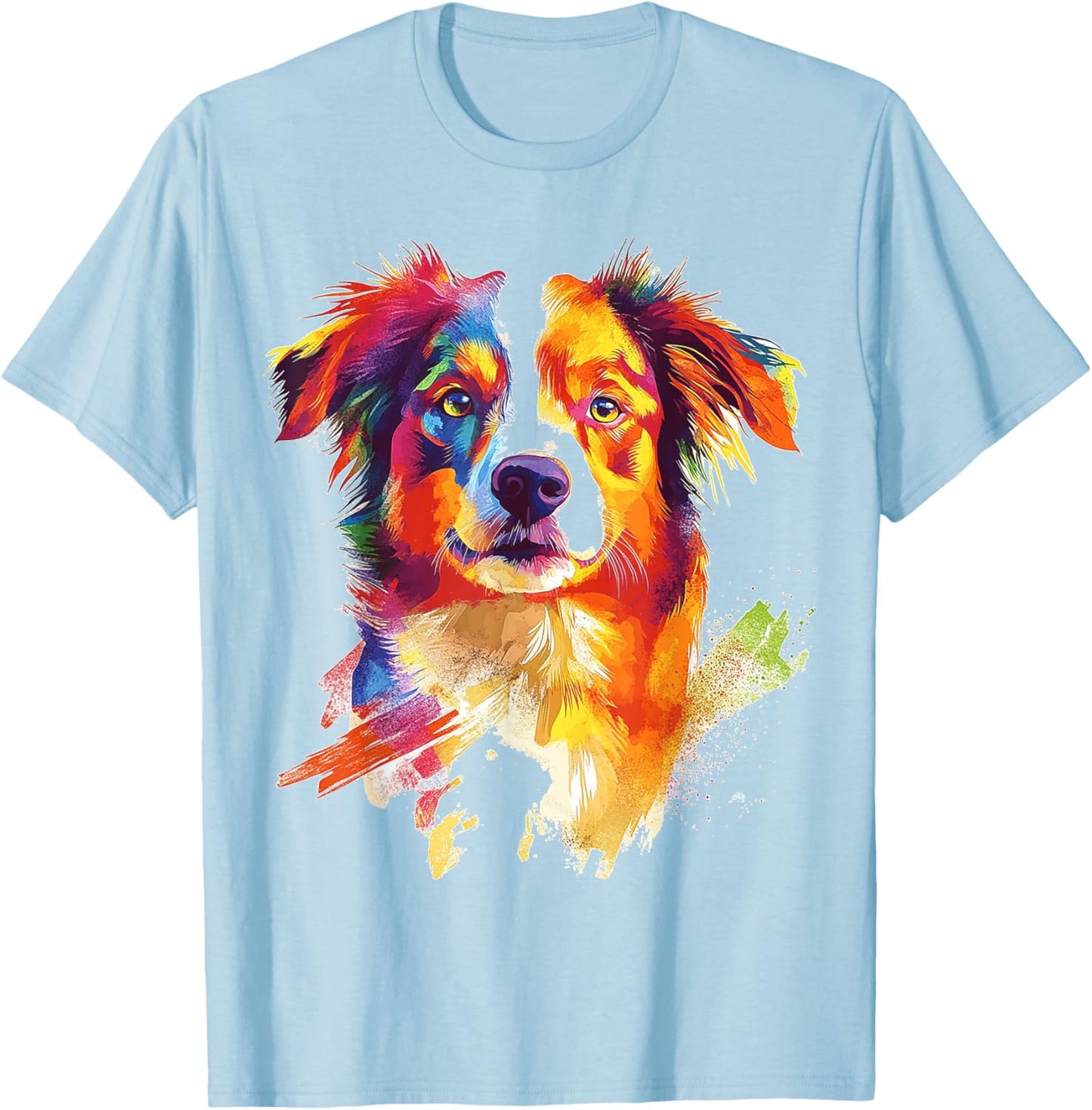 Nova Scotia Duck Tolling Retriever Dog Motif Pet Colorful Men Women Kids T-Shirt - T-Shirt | Light Blue