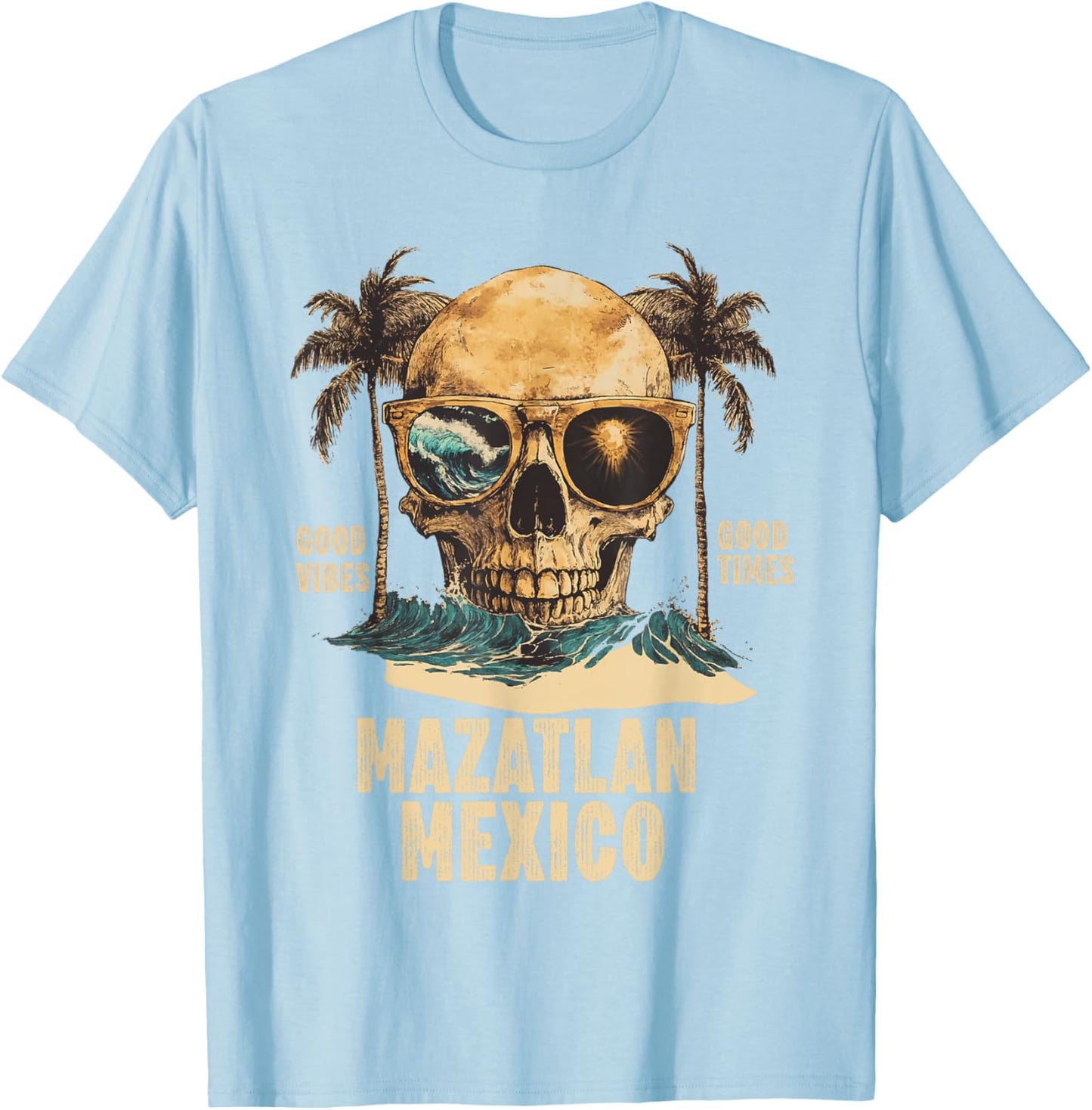 Mazatlan Mexico Souvenir Mexican Vacation Men Women Reminder T-Shirt - T-Shirt | Light Blue
