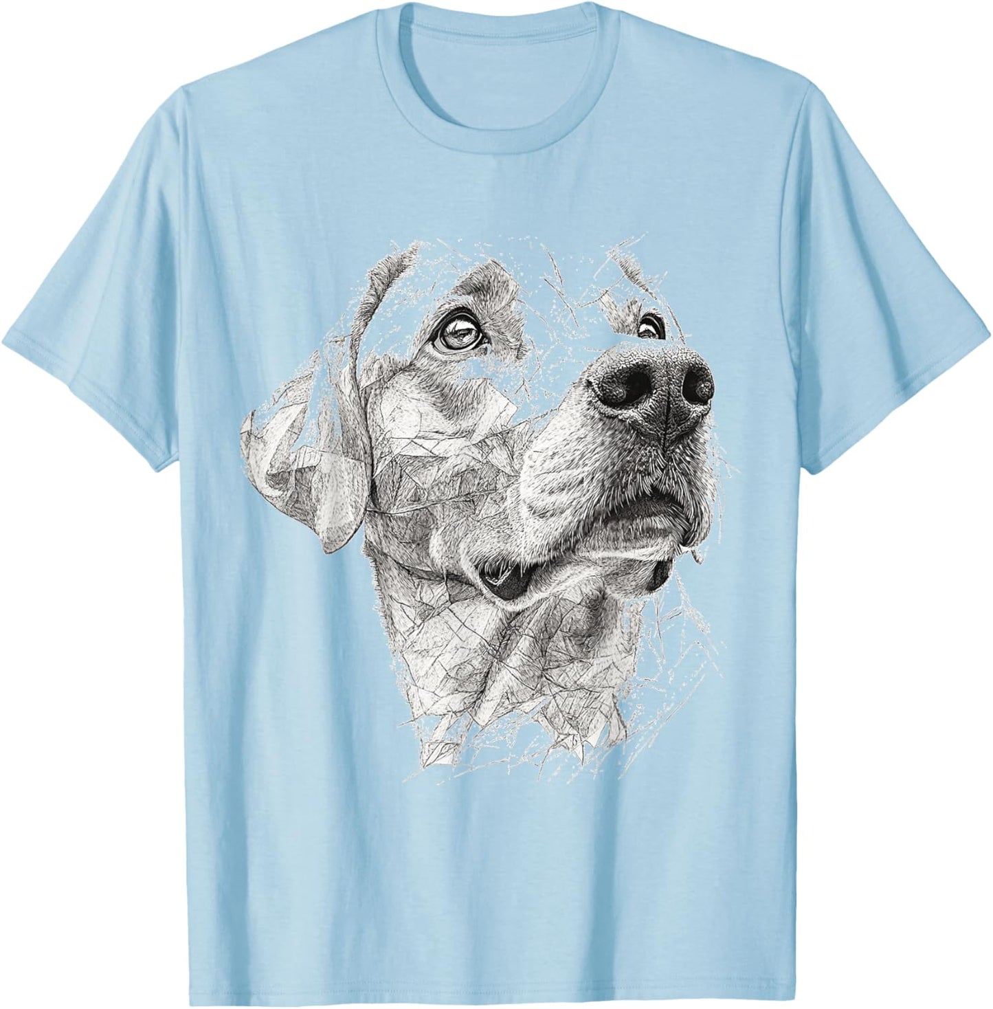 Labrador Retriever Dog Motif Pet Art Labrador Retriever T-Shirt - T-Shirt | Light Blue