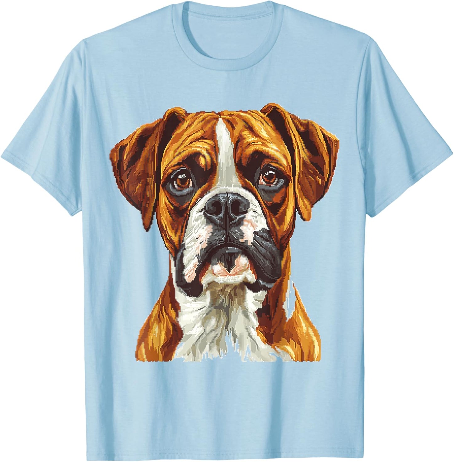 Boxer Dog Motif Pet Art Boxer T-Shirt - T-Shirt | Light Blue
