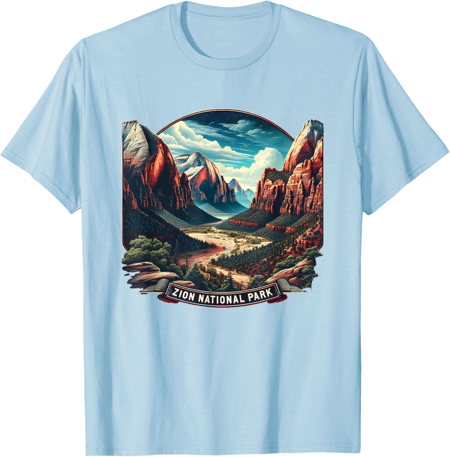 Zion National Park T-Shirt - T-Shirt | Light Blue