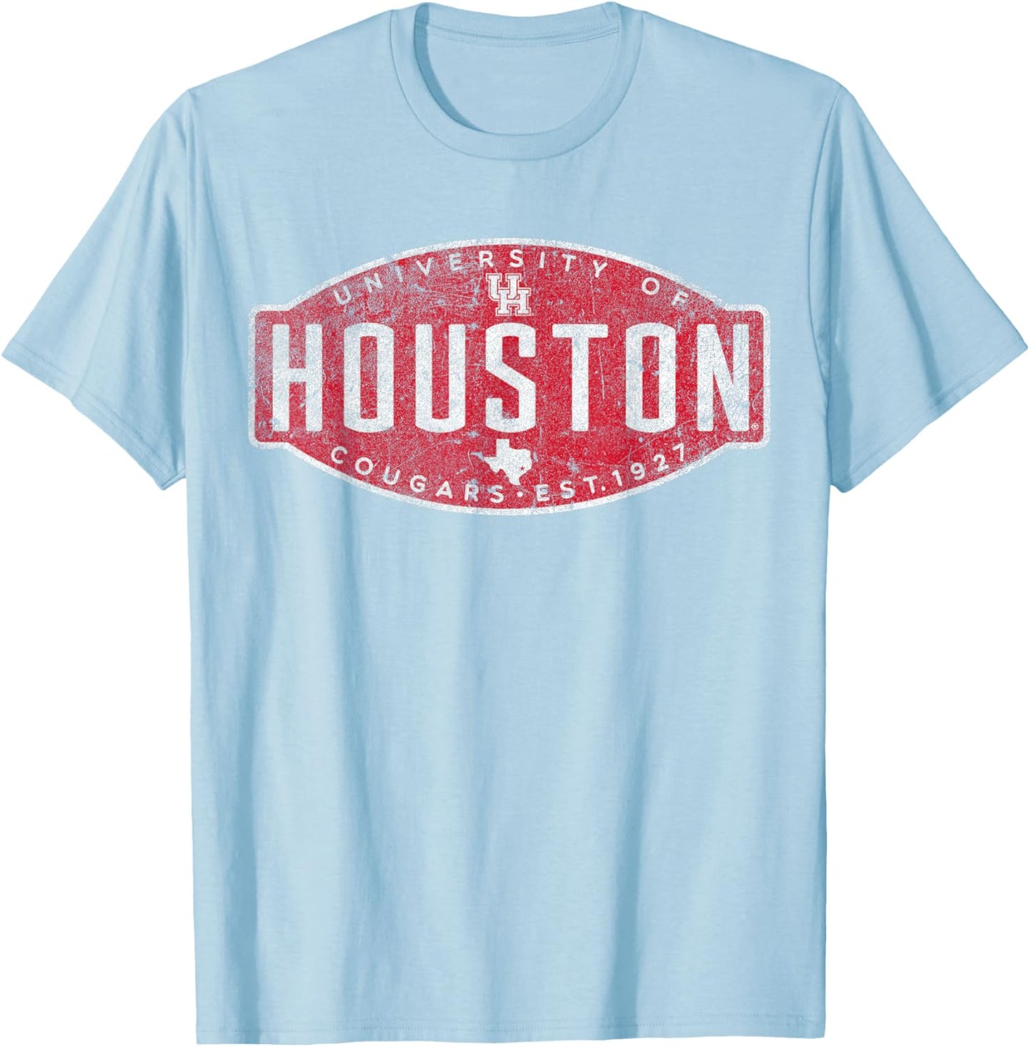 University of Houston | Houston Blue Collection Patch Logo T-Shirt - T-Shirt | Light Blue