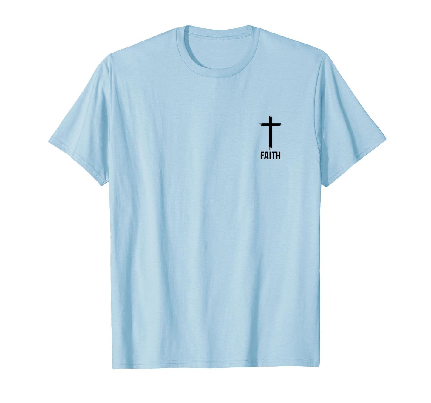 Faith Small Cross Christian Minimalist Religious for Family T-Shirt