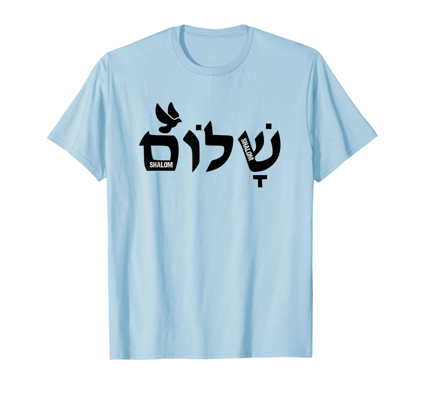 Shalom Hebrew Letters - Dove Of Peace Christian Jewish T-Shirt