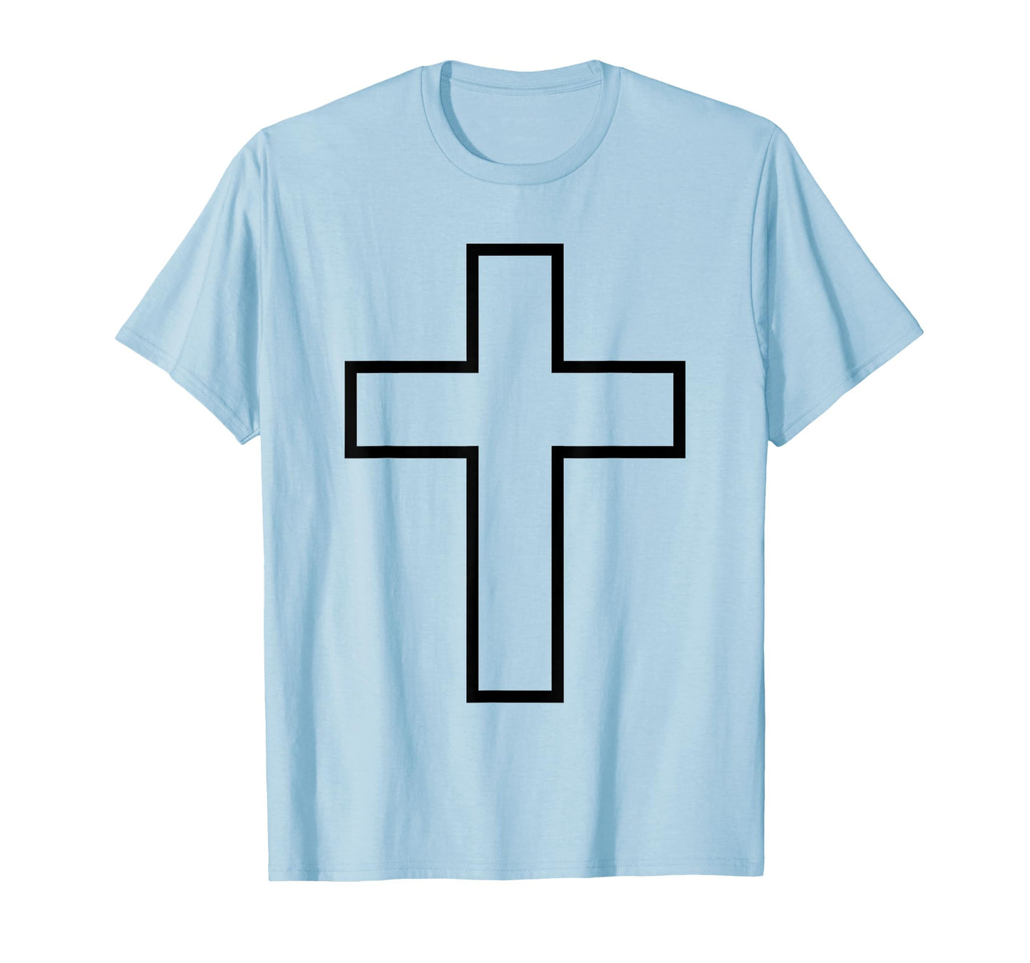 Black Cross Symbol Silhouette Outfit Sacred God Design Cross T-Shirt