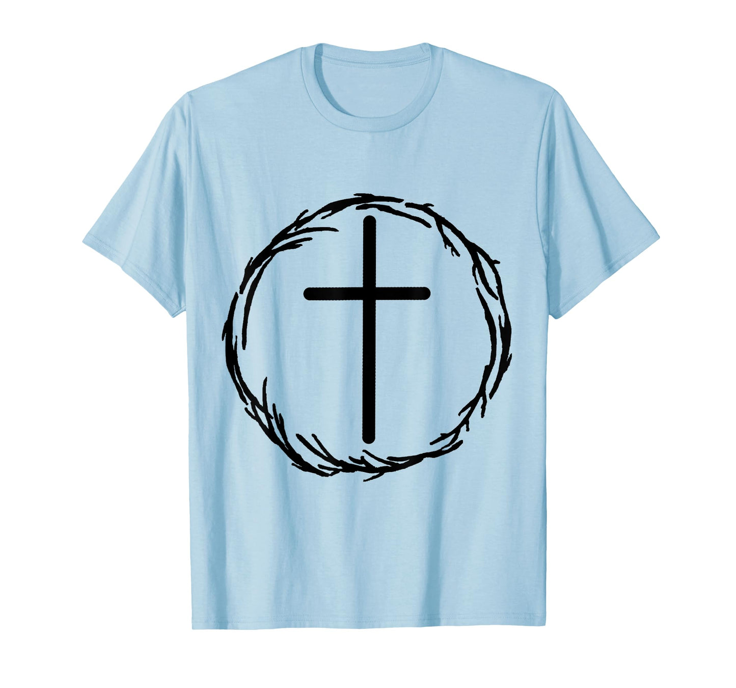 Cross and Crown of Thorns Christian Faith Bible Jesus Christ T-Shirt