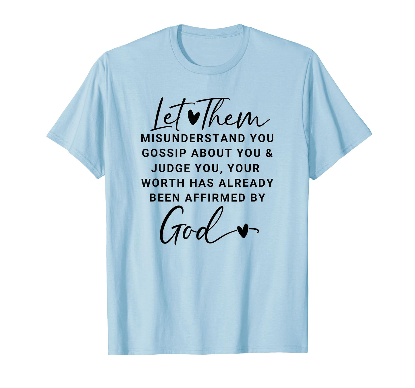 Let Them T-Shirt for Women Graphic Christian Shirts Tops T-Shirt