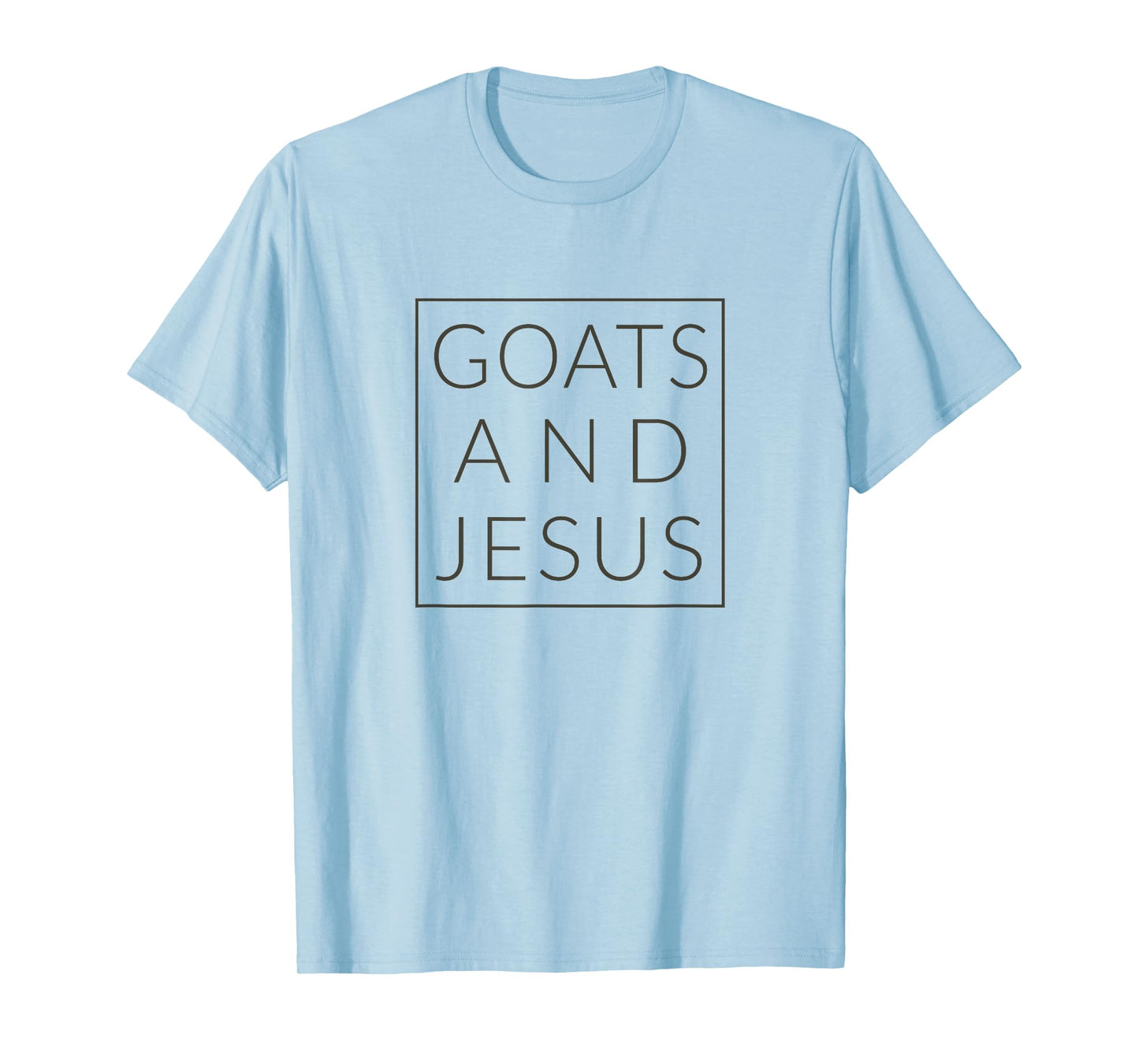 Goats and Jesus, Christian Minimal Fun Animal TShirt