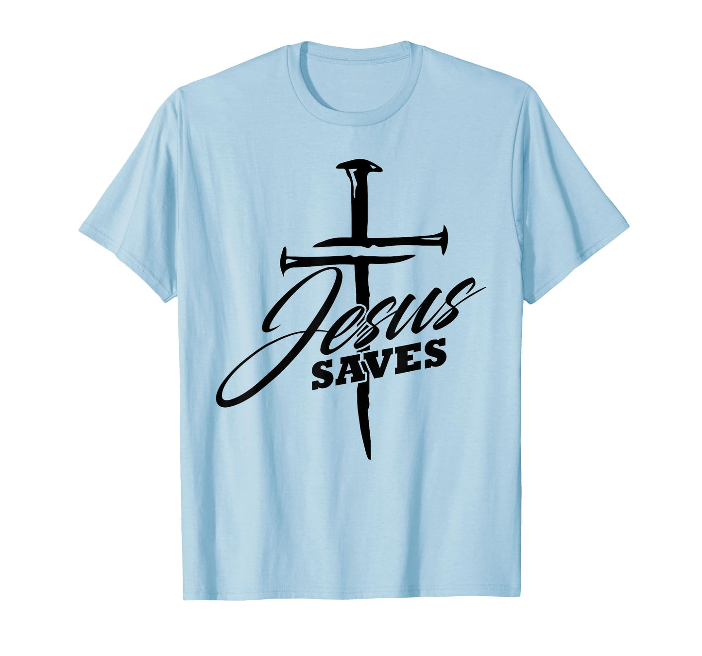 Jesus Saves Christian Cross God Faith Minimal Bible Pray T-Shirt