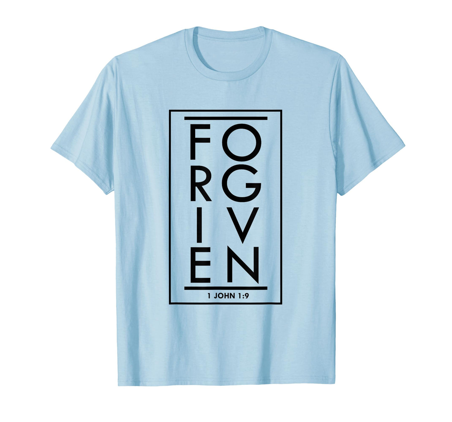 Forgiven 1 John 1:9 Bible Scripture Verse Christian T-Shirt