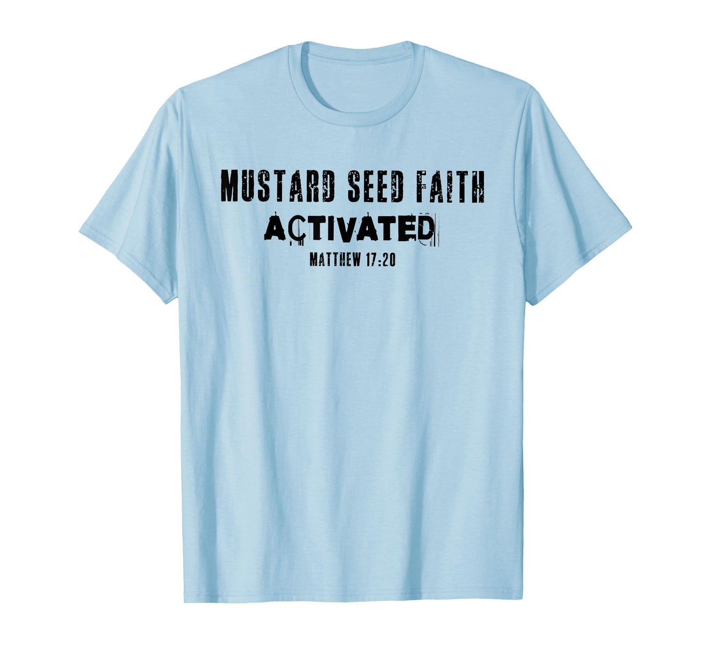 Mustard Faith Seed Activated Jesus Christian Bible Verse T-Shirt
