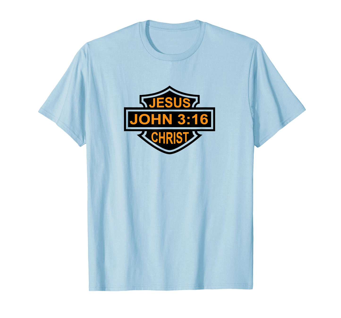 Jesus Christ John 3:16 Gospel Christian Biker Emblem T-Shirt T-Shirt