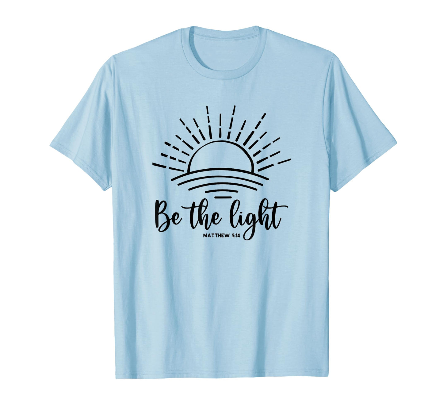 Be the Light Matthew 5:14 Christian Witness Tee Unisex Christian Adults & Kids Grey Small Crew Neck Short Sleeve T-Shirt