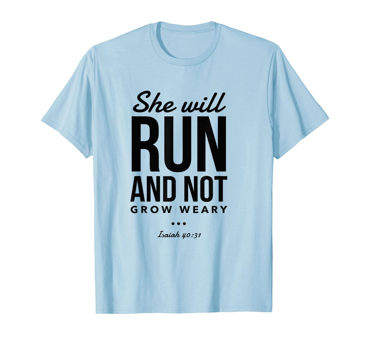 Christian Bible Verses Running Women Religious Runner Proverb T-Shirt