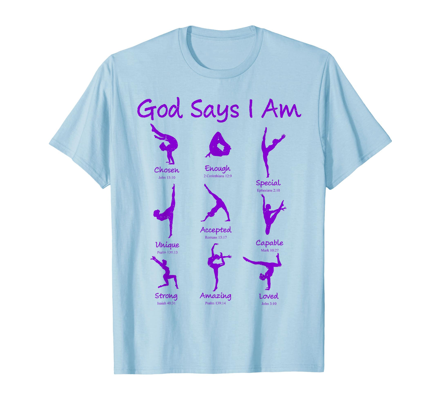 Christian God Says I Am Gymnastics Cute Teen Girl Toddler T-Shirt