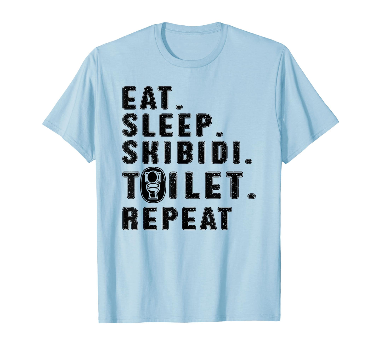 Eat Sleep Skibidi Toilet Repeat Funny Rizz Internet Meme T-Shirt