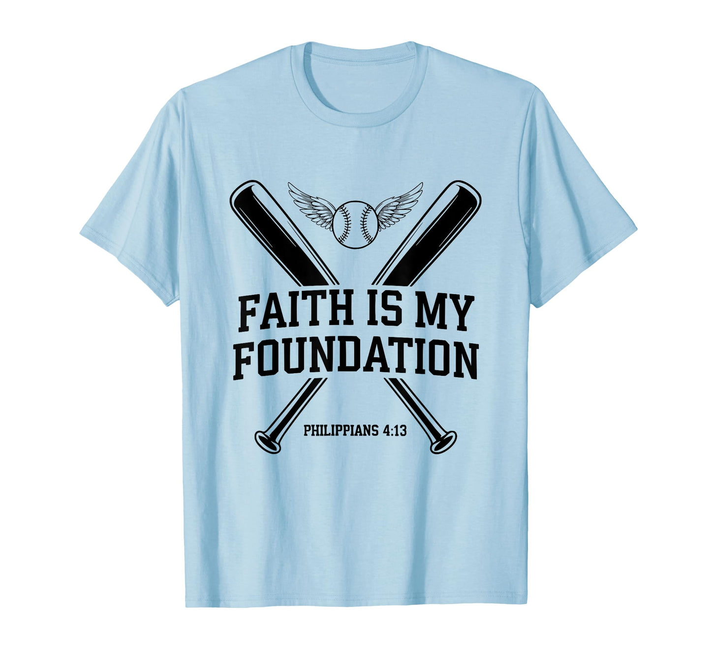 Christian Baseball Player Sports Bible Verse Theme T-Shirt